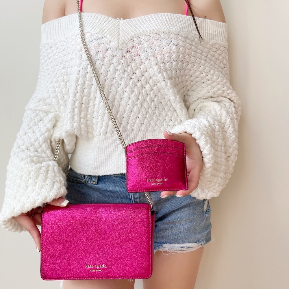 BUNDLE❤️Kate Spade Chain Crossbody & Cardholder - Picture 1 of 8